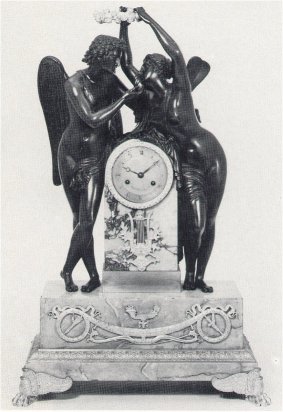 Bitte zum Vergrern anklicken - 11. Pendule Psyche, Amor krnend", Ledure, Paris, um 1820, nach einem Modell des Bildhauers Michallon, vor 1799; Sotheby's, Monaco