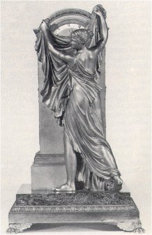 Bitte zum Vergrern anklicken - 5. Pendule Allegorie der Freundschaft, welche die Zeit verhllt", Galle, Paris, 1806, mit dem 2. Preis auf der Industrieausstellung 1806 ausgezeichnet, H. 70 cm; Muse Marmottan, Paris