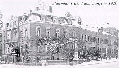 Stammhaus der Firma Lange & Shne ca. 1920